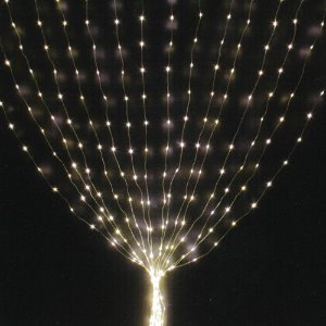 LED 200구 반딧불 커튼 전구 (2.8M X 1M) 투명선/백색 (H320214)투명선/칼라 (H320215)점멸/무점멸 겸용 (연결안됨)